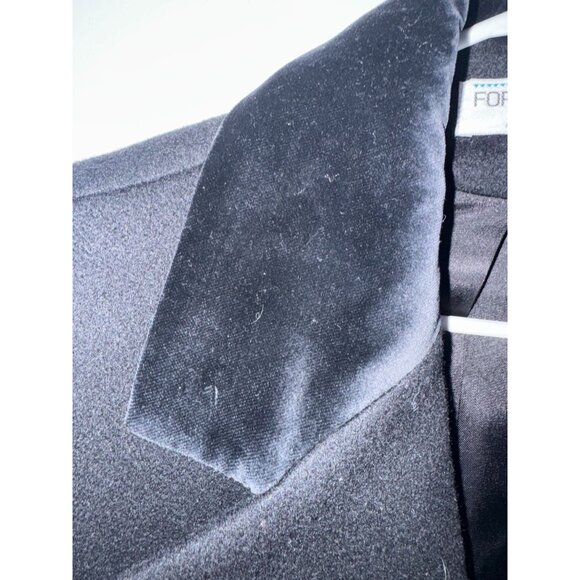 Vintage Forecaster Of Boston Wool Blend Long Overcoat Black Made In Usa - Picture 2 of 14